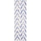 preview thumbnail 102 of 121, SAFAVIEH Dip Dye Marybeth Hand-tufted Wool Chevron Area Rug 2'3" x 8' Runner - Ivory/Blue - Runner