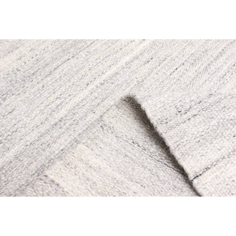 ECARPETGALLERY Flat-Weave Ankara FW Grey Wool Kilim - 5'3 x 7'9