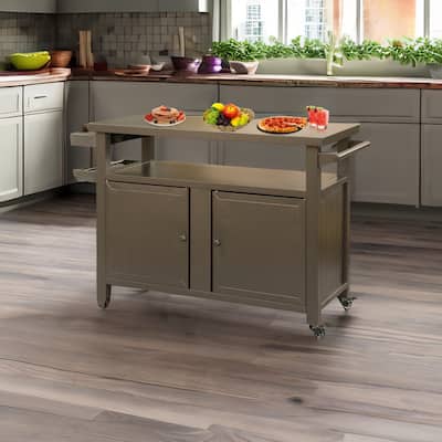 Grill Carts Outdoor Storage Cabinet with Wheels,Kitchen Island