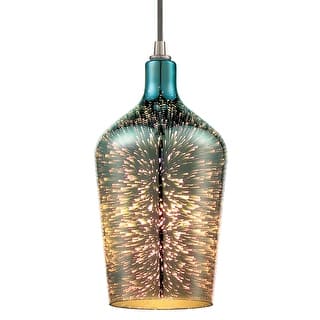 Craftmade Single Light 6" Wide Mini Pendant with Burst Glass Shade