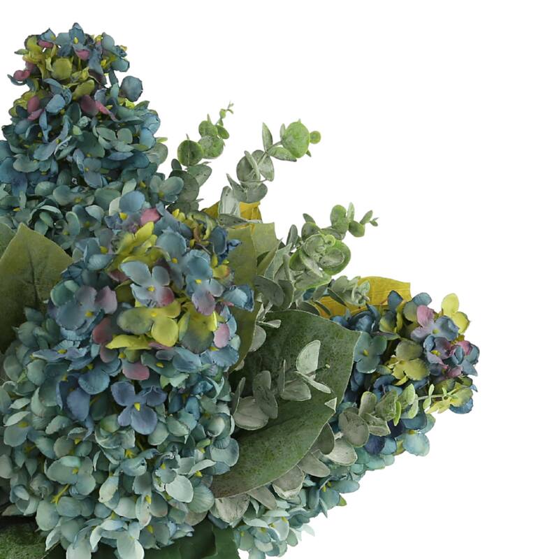 Cone Hydrangeas and Eucalyptus Arrangement