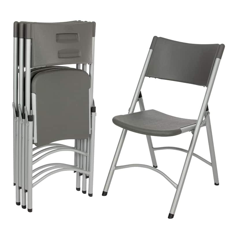 Hampden Furnishings Gwyneth Collection Resin Folding Chair, Pack of 4