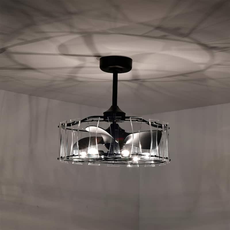 Vinney 25 Inch Modern style Fandelier Lighted with Remote