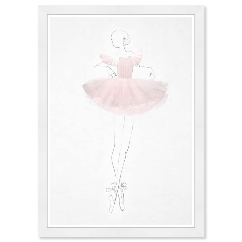 Olivia's Easel 'Ballerina I' Kids Wall Art Framed Print Pink, White