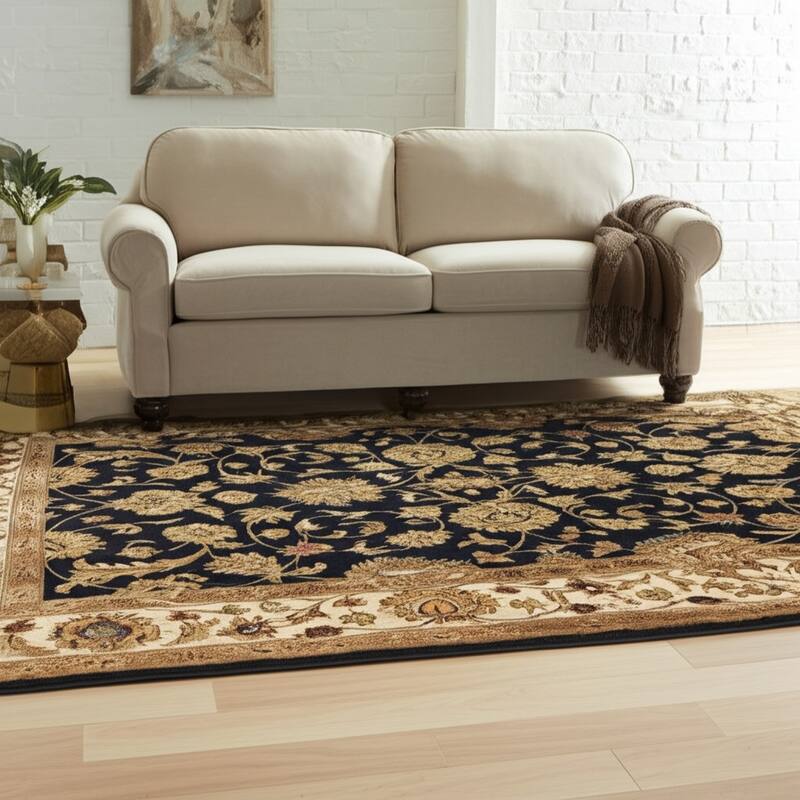 HomeRoots Oriental Traditional Rectangle Area Rug - 96.00 in. x 60.00 in.  x 0.50 in.