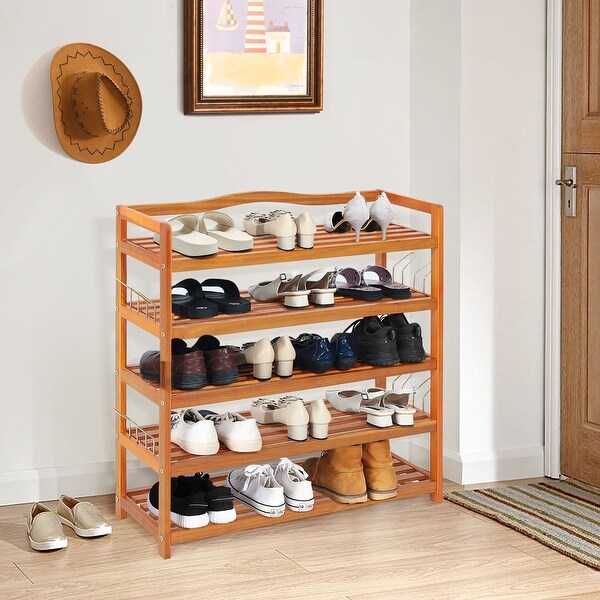 Big shoe rack wooden sales