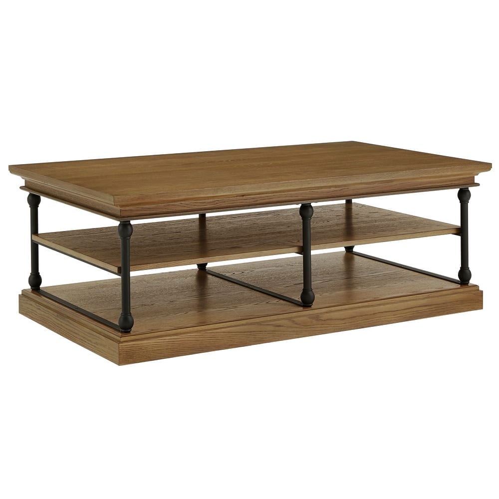 Barnstone Cornice Rectangle Storage Shelf Coffee Table by iNSPIRE Q Artisan