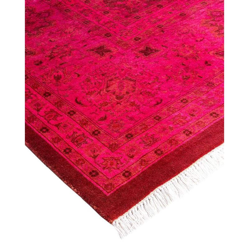 Overdyed, One-of-a-Kind Hand-Knotted Area Rug - Pink - 8' 2" x 10' 3"
