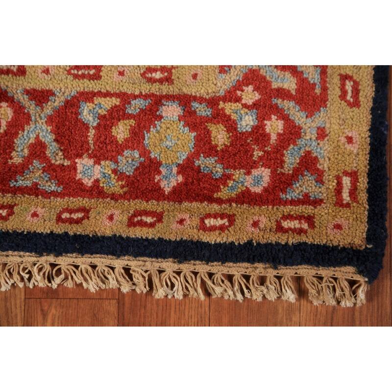 Navy Blue Oushak Indian Foyer Rug Handmade Wool Carpet - 3'0"x 5'3"