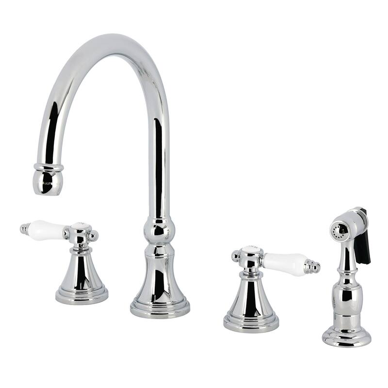 Kingston Brass KS279.BPLBS Bel-Air 1.8 GPM Widespread Kitchen Faucet - Polished Chrome - Polished Chrome