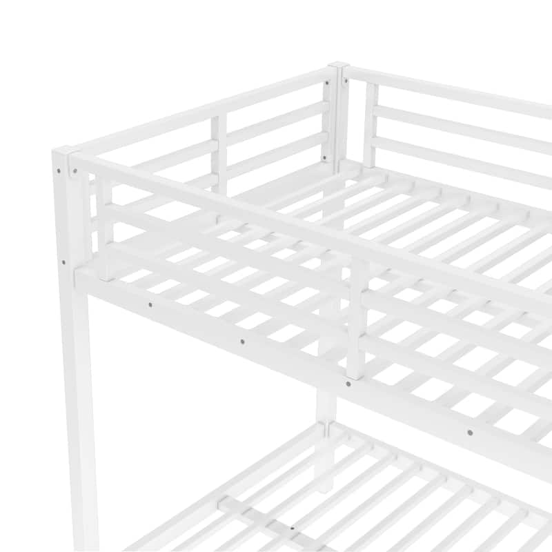 Metal Twin XL over Twin XL Bunk Bed for Teens and Adults, Space-Saving/Noise Reduced/No Box Spring Needed