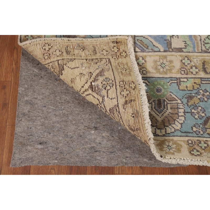 Geometric / Floral Tabriz Persian Area Rug Hand-Knotted Wool Carpet - 6'7"x 9'9"