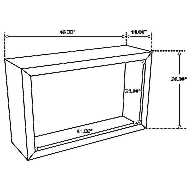Beni 46 Inch Console Table, Rectangular Handcrafted Mango Wood Frame, Brown