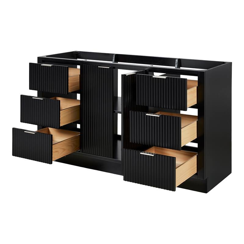 Ariel P60-BC Milan 60" Single Free Standing Vanity Cabinet