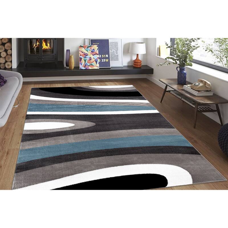 World Rug Gallery Abstract Contemporary Modern Area Rug