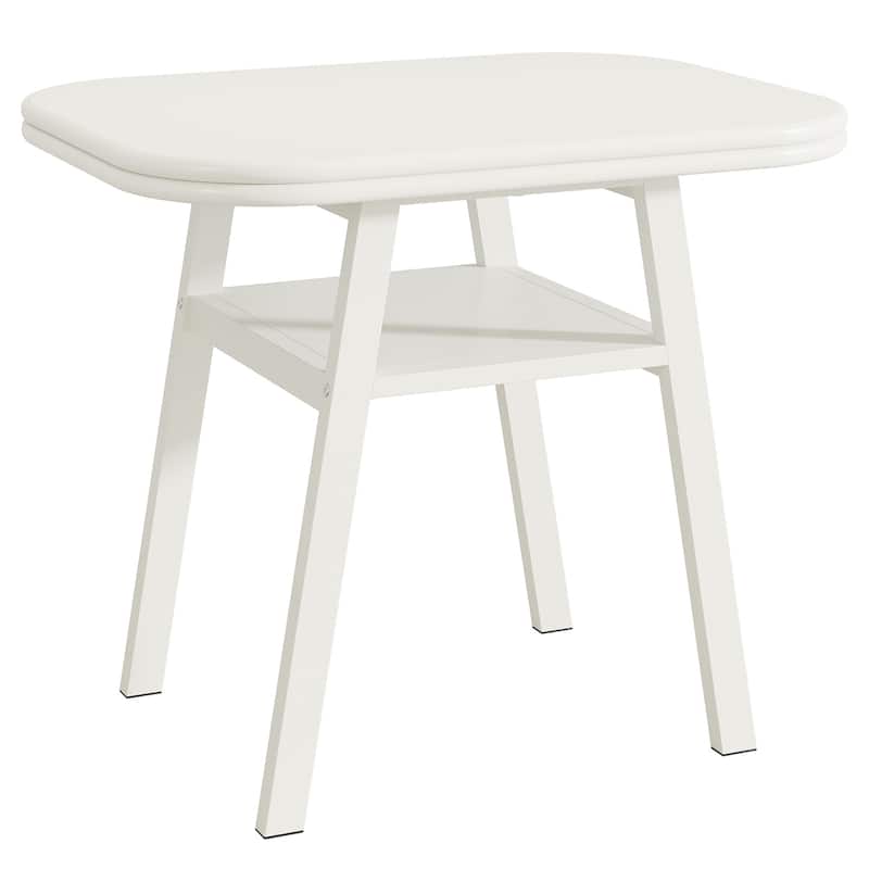 31.5 '' Small Kitchen Dining Table with Storage Shelf for 2-4 People