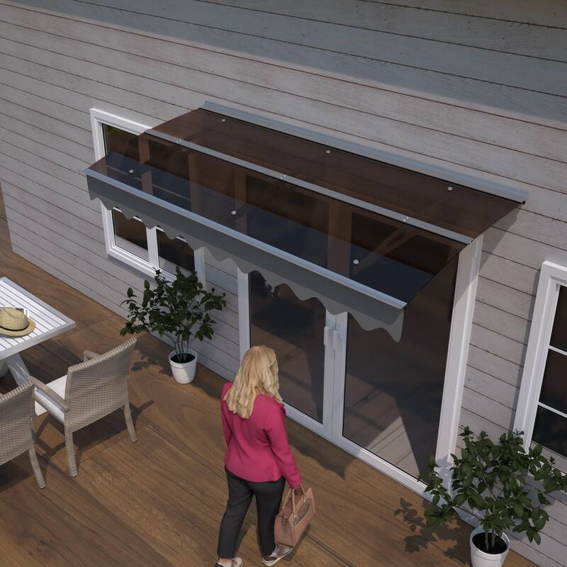 Wall-mounted window and door awnings for wooden wall rooms
