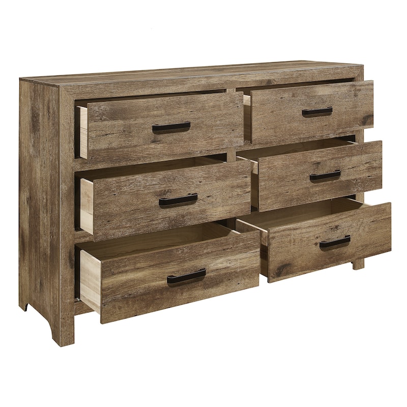 Weathered Pine Finish Wooden Bedroom Furniture