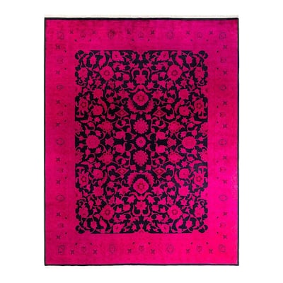 Contemporary Overdyed Wool Hand Knotted Area Rug - 8' 2" x 10' 3"