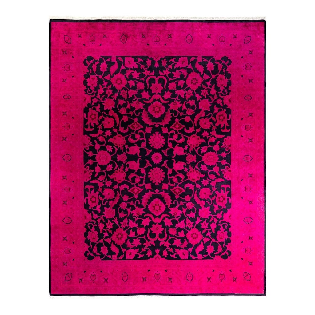 Contemporary Overdyed Wool Hand Knotted Area Rug - 8' 2" x 10' 3"
