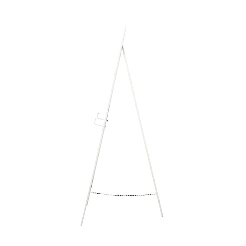 White Metal Tall Adjustable 2 Tier Display Easel with Chain Support