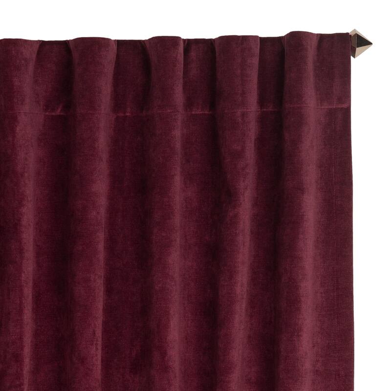 Padma Velvet 50x84 Back-Tab Curtain Panel (Single Panel)