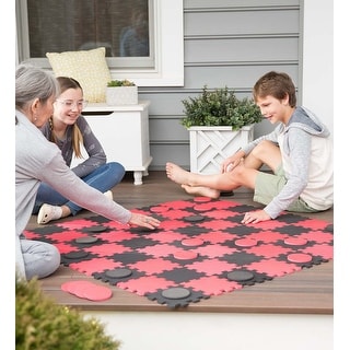 Hearthsong Giant 4 Foot Sq. Indoor/Outdoor Garden Foam Checkers Set for Family Play
