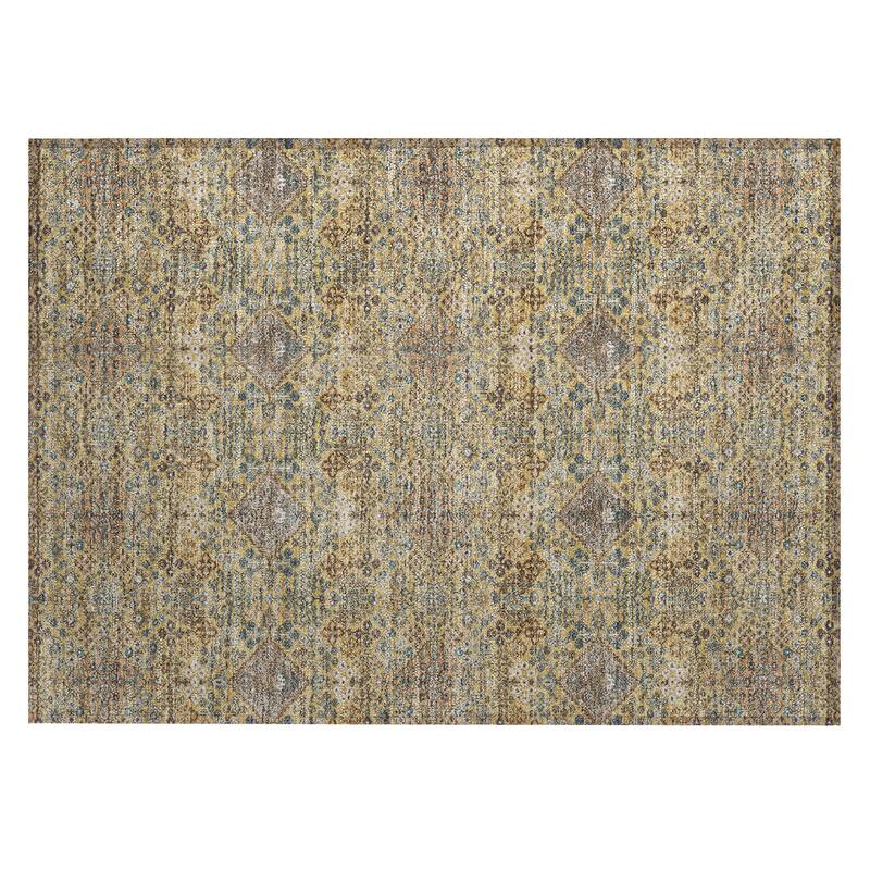 Machine Washable Indoor/ Outdoor Global Flory Chantille Rug