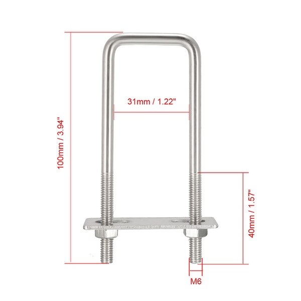 Stainless U Bolt Seasense U-Bolts With Frame Straps, Deck