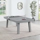 preview thumbnail 7 of 52, Newport Outdoor Patio 7ft Slate Pool Table Dining Set with 2 Benches & Accessories, Cement Finish