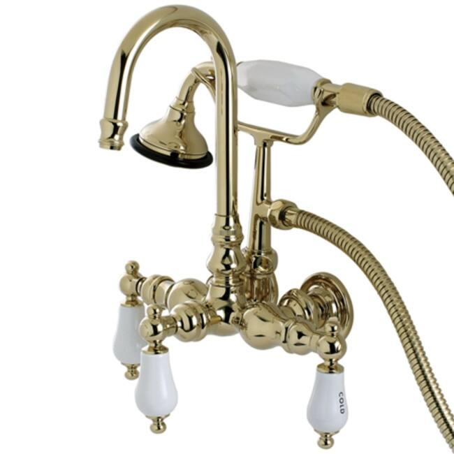 Kingston Brass Aqua Vintage Wall Mounted Clawfoot Tub Filler with