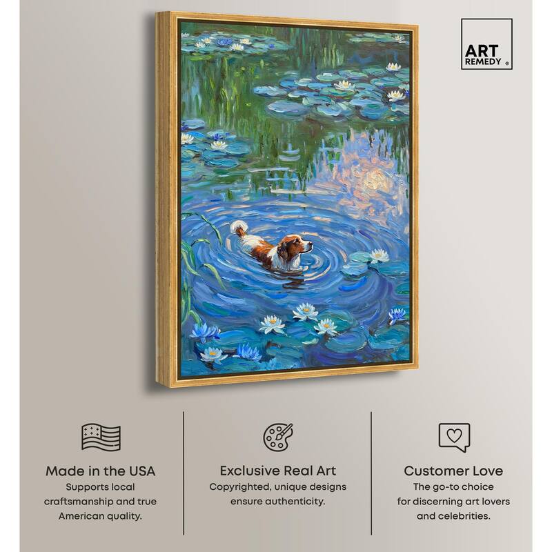 Lily Lagoon I Canvas Modern Classic by Art Remedy