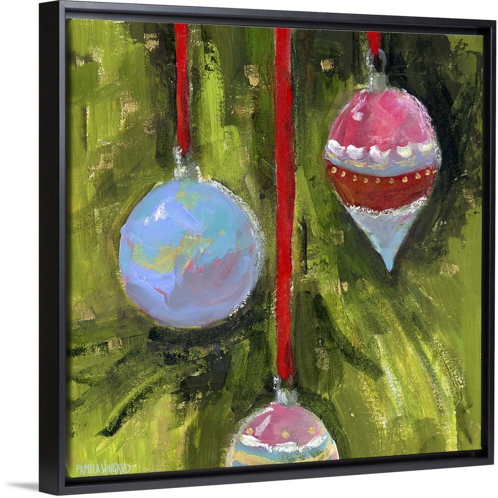 Shop Ornament Black Float Frame Canvas Art Overstock 25496600