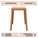 preview thumbnail 17 of 69, Tresse Modern Stackable Dining Stool with Wicker Seat for Dining Room, Garden, Patio, Indoor or Outdoor - No Assembly Required