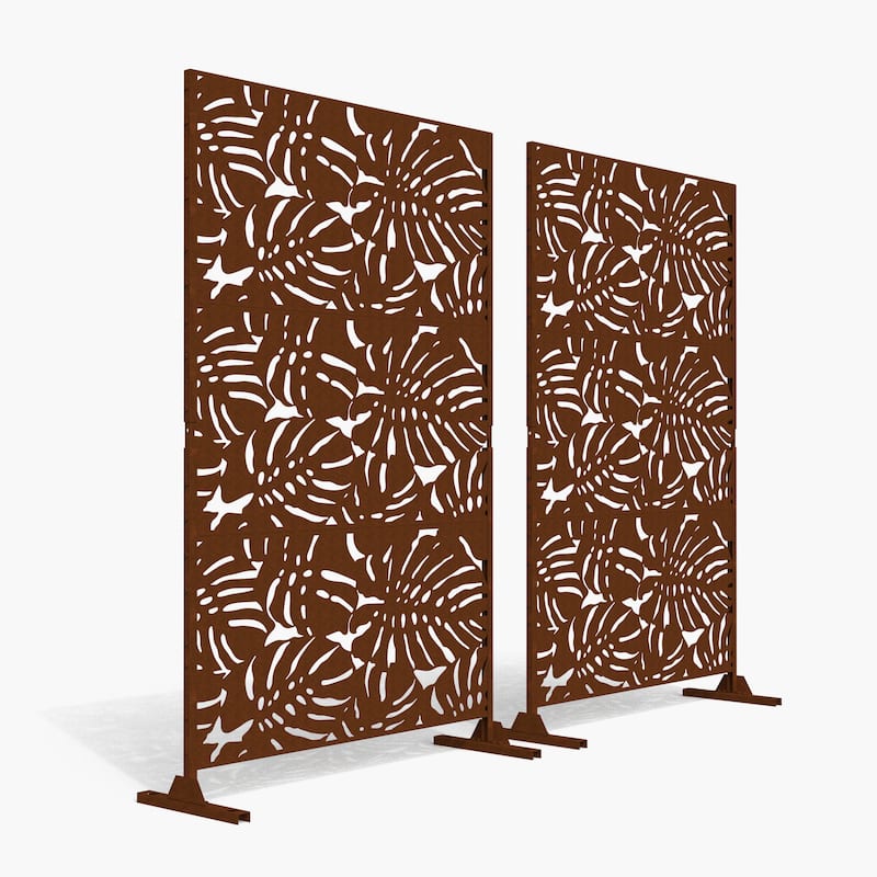 Outdoor Free Standing Metal Privacy Screen