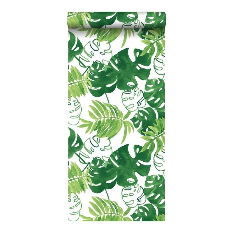 ESTA Home Patti Green Leaves Wallpaper - 20.5 x 396 x 0.025