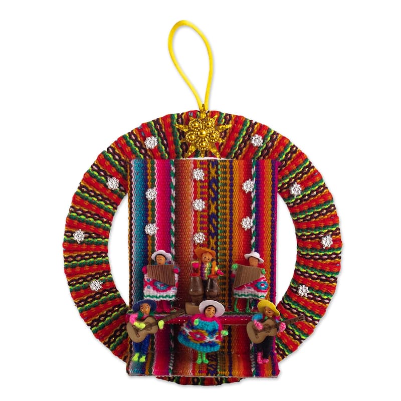 Novica Handmade Songs Of Christmas Fabric Ornament