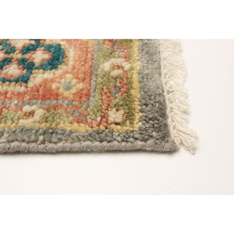 ECARPETGALLERY Hand-knotted Jules Serapi Grey Wool Rug - 5'9 x 9'0