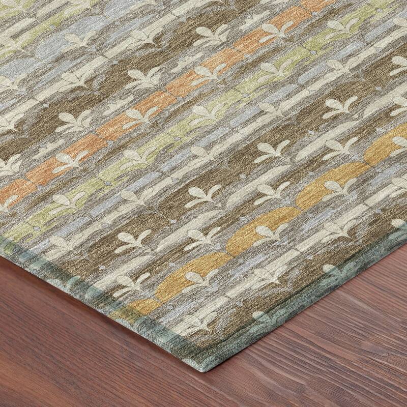 Machine Washable Indoor/ Outdoor Stripe Bramlage Chantille Rug