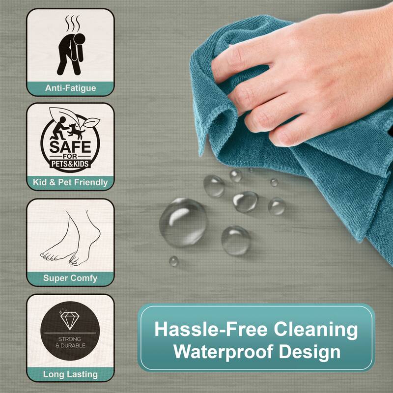 Sorbus 96 Sq. Ft. Wood Grain Floor Tiles Foam Mat EVA Interlocking Mats Tile 3/8-Inch Thick Exercise Mats w/Borders