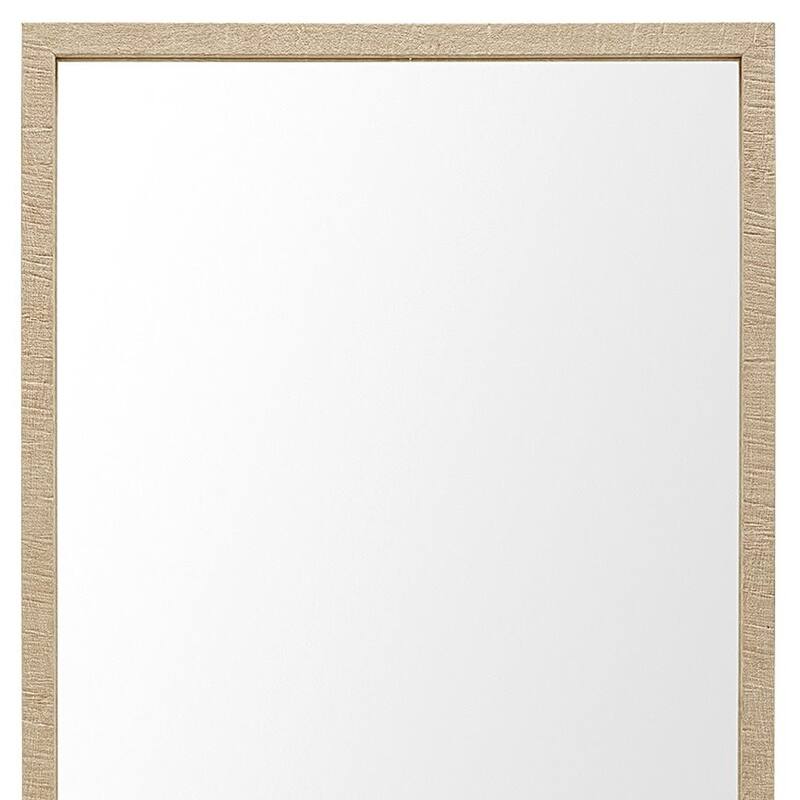 HomeRoots 42" Tan Framed Bathroom Vanity Mirror - 21.50 in. x 41.50 in. x 1.75 in.