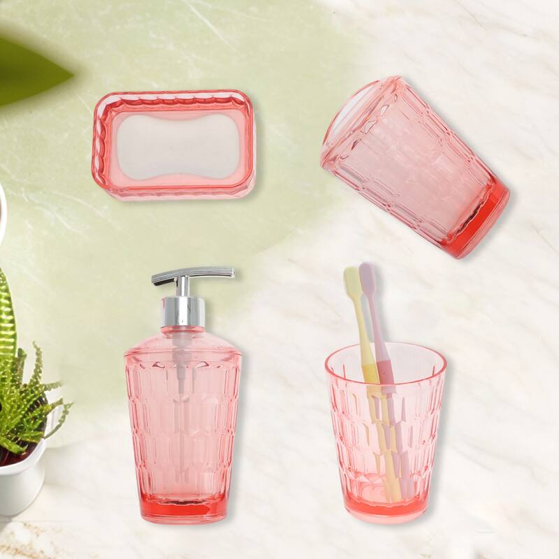 1 Set Transparent Bathroom Accessories Set for Bathroom Vanities