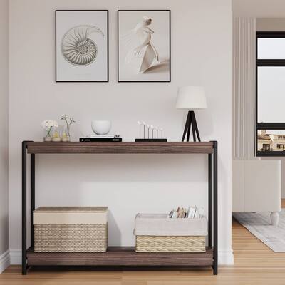 Console Table, 40" Entryway Table with Storage