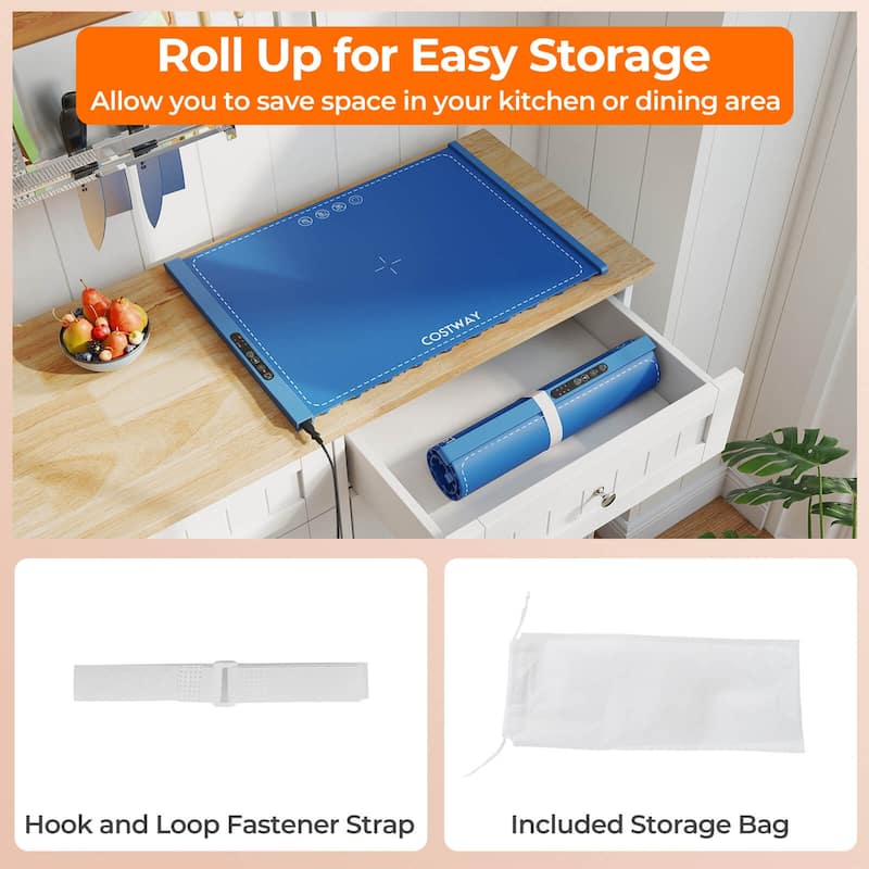 Costway Rollable & Portable Electric Warming Tray with Fasting Heating - See Details