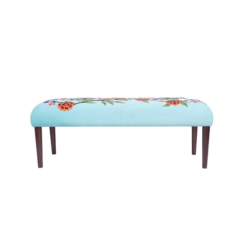 Nico Upholstered Accent Bench Indoor Entryway Bench by Sevita - 47" L x 16" W x 18" H