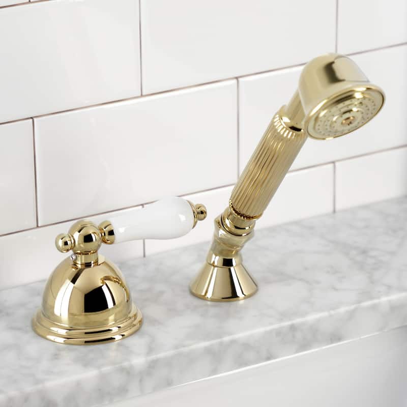 Vintage Deck Mount Hand Shower with Diverter for Roman Tub Faucet