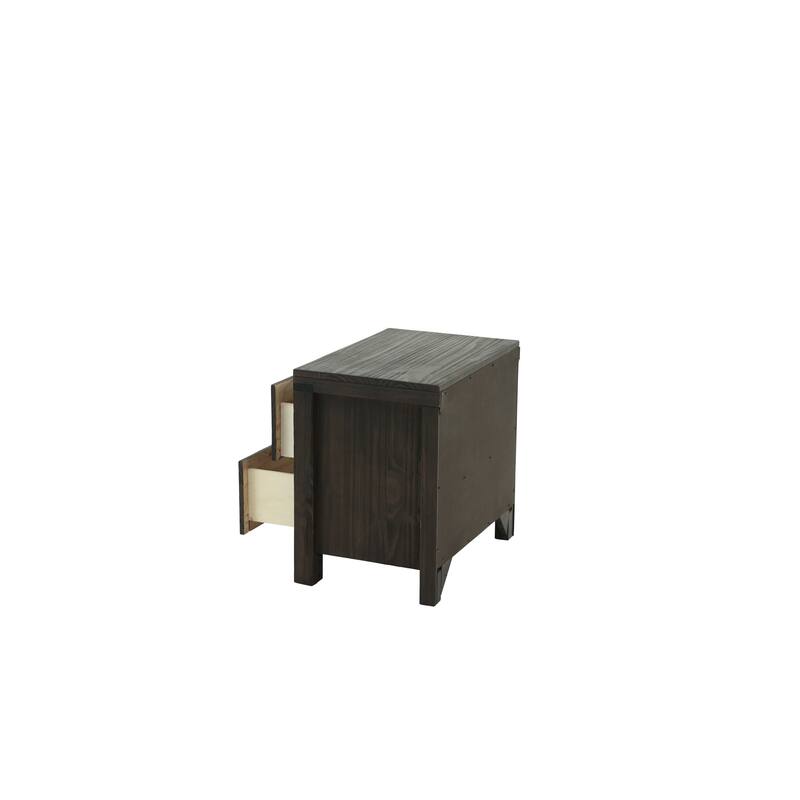 Simple Solid Wood Nightstand, Drawers, Bedside Table, Bedroom Furniture Basic
