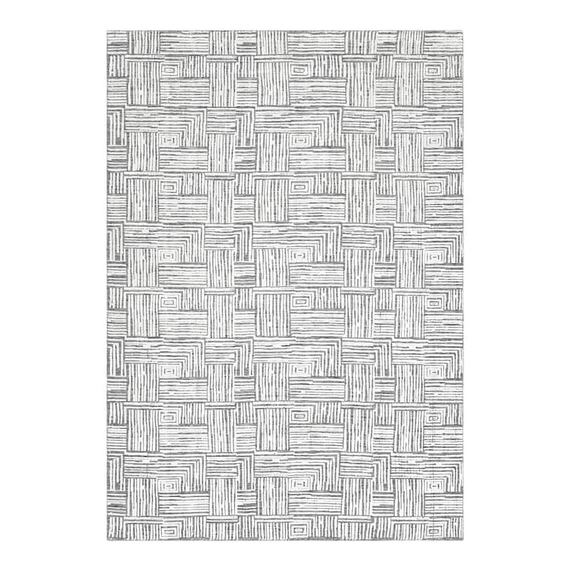 Karissa Contemporary Modern Hand Loomed Area Rug - 8' x 10' - Gray