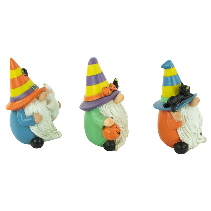 Set of 3 Halloween Gnomes Decoration 6"