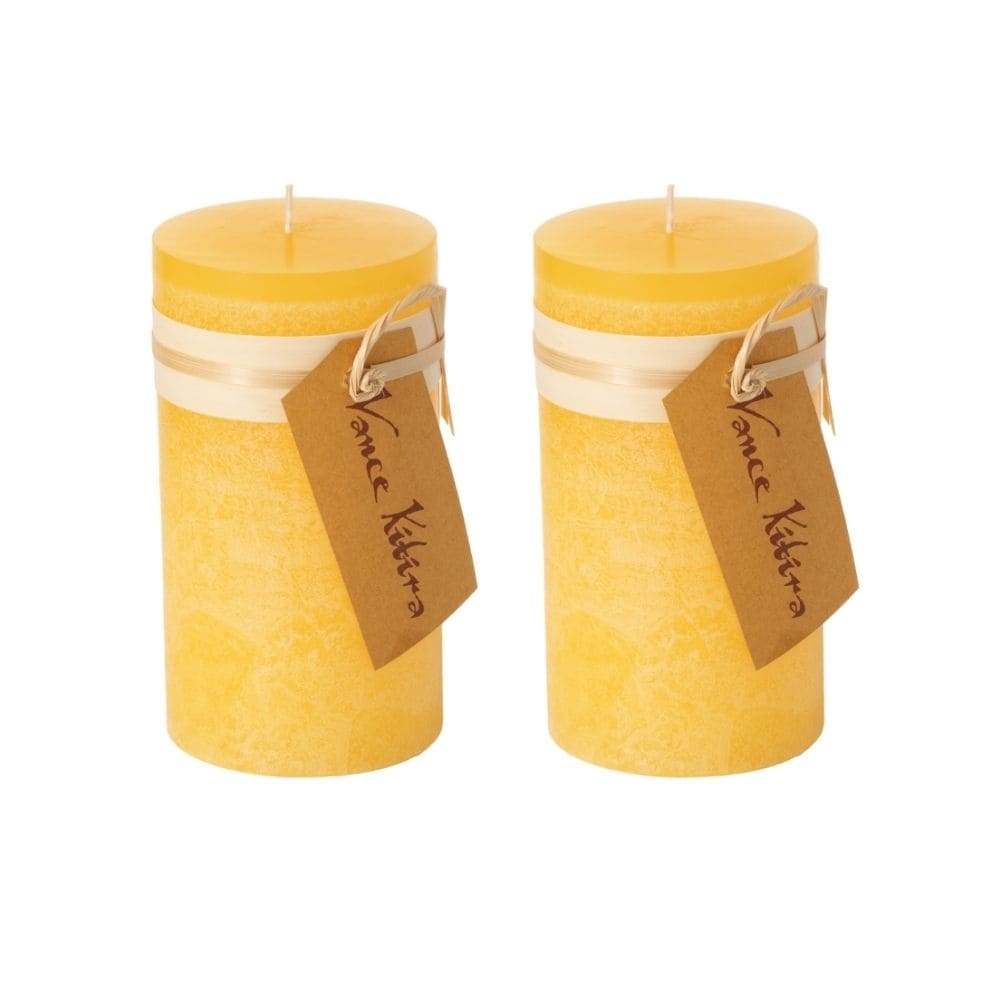 4" Citronella Scented Straight Taper Candles Set of 10 HS Candle Yellow 
